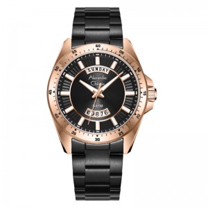 Alexandre Christie AC 6678 Rosegold Black Man MEBBRBA